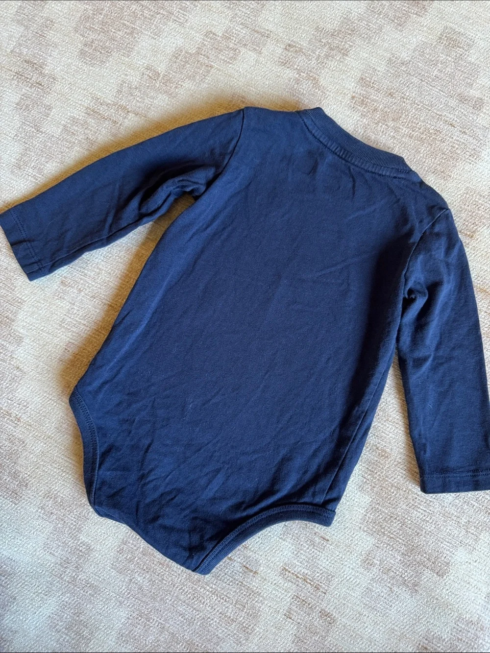 Ralph Lauren Navy Long-Sleeve Polo Bear Bodysuit size 6M
